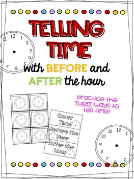 Preview of Before and After the Hour Telling Time Game
