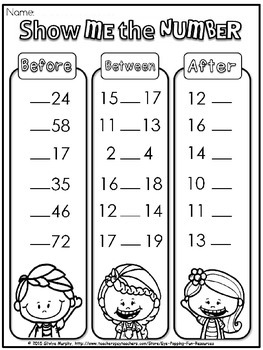 Order of numbers-before,between,after by Eye Popping Fun Resources