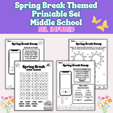 Before or After Spring Break Reflection Printables SEL Act