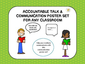 Preview of Begin Your Year with Accountable Talk Communication Poster Set