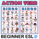 Beginner Action Verb BINGO for ESL & Special Education
