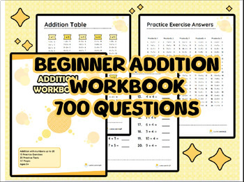 Preview of Beginner Addition Workbook