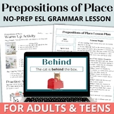 Beginner Adult ESL Grammar Worksheets & Activities - Prepo