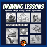 Beginner Art Drawing & Shading Bundle Middle School Art Hi