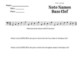 Beginner Bass Clef Note Name Quiz