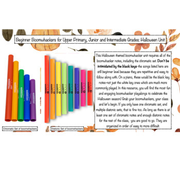 Preview of Beginner Boomwhackers: Engaging Halloween Unit for Elementary Music