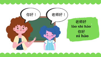 Preview of Beginner Chinese Greetings Presentation: 问候