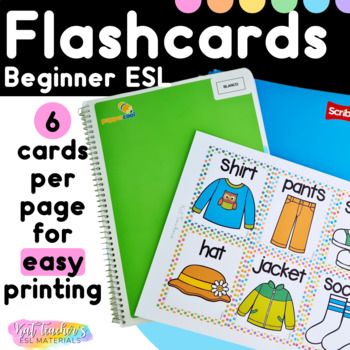 Beginner English Clothes Clothing Flashcards For Esl Students