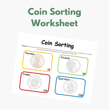 Preview of Beginner Coin Sorting Sheet - Pods Available all Major US Coins