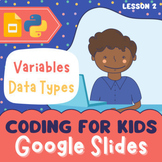 Beginner Computer Coding in Python Google Slides | Variabl