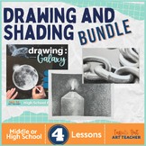 Beginner Drawing and Shading Middle or High School Art Bundle