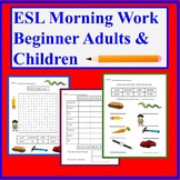 ESL-Beginner ESL Worksheets-Newcomer Curriculum-Morning Wo