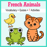 Beginner French: Animals - ☆no prep☆ printables, quizes, a