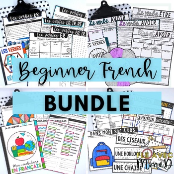 Preview of Beginner French BUNDLE for novice French classes - Core French Units & Resources