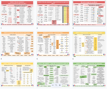 Preview of Beginner French - Chat Mat Bundle (FR 2 - 1st Semester)