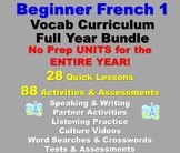French 1 Curriculum: Full Year of French Vocab Units