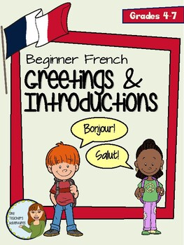 Preview of Beginner French Greetings and Introductions FREEBIE