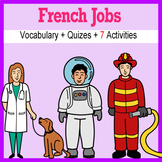 Beginner French: Jobs - ☆no prep☆ printables, quizes, acti