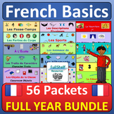 Beginner French Units Full Year of Activities FSL Curricul
