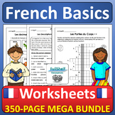 Beginner French Worksheets and Puzzles All Year FSL MEGA B