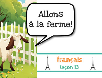 Preview of Beginner French - ages 6-9 - leçon 13 - les mois, ABCs, le printemps, la ferme