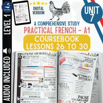 Preview of Beginner French coursebook Conjunctions Adjectives Quantity Adverbs