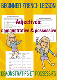 Beginner French lesson: possessive and demonstrative adjectives