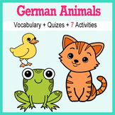 Beginner German: Animals - ☆no prep☆ printables, quizes, a