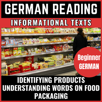 Preview of Beginner German Reading - Identifying food items, words on packaging and labels