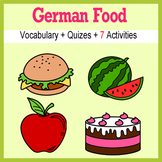 Beginner German: food - ☆no prep☆ printables, quizes, acti