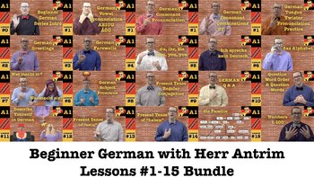 Preview of Beginner German with Herr Antrim #1-15