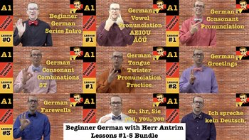 Preview of Beginner German with Herr Antrim #1-5 Bundle