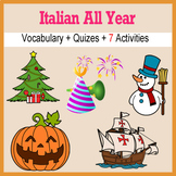 Beginner Italian Days Months Holidays - no prep printables