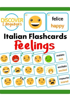 Preview of Beginner Italian Flashcards - Feelings / Sentimenti