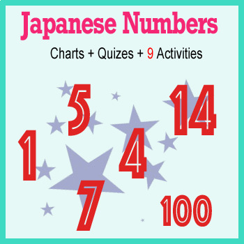 Preview of Beginner Japanese: Numbers - ☆no prep☆ printables, quizes, activities and more