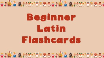 Preview of Beginner Latin Flashcards
