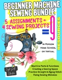 Beginner Machine Sewing BUNDLE 5 Assignments + 4 Sewing Projects