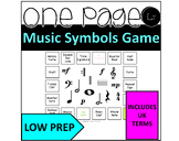 Beginner Music Symbols Game and Activity:  Beginner Music