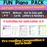 Beginner PIANO Prenotation Activity Book | Dot to Dots