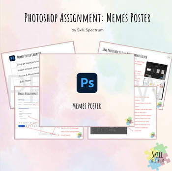 Preview of Beginner Photoshop Assignment: Memes Poster - Step-by-Step