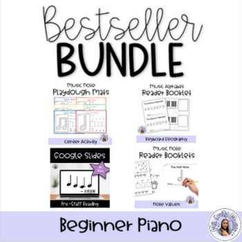 Preview of Beginner Piano Activity Bundle - Bestseller Bundle for Preschool & Primer Piano