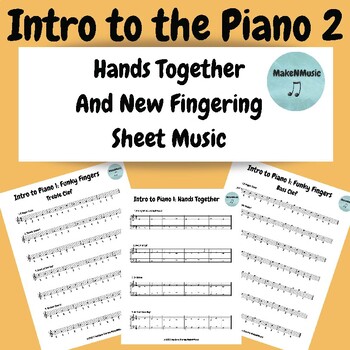 Preview of Beginner Piano Sheet Music 2 Treble and Bass Clef