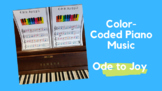 Beginner Piano Sheet Music - Ode to Joy (Color- Coded!)
