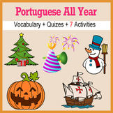 Beginner Portuguese Days Months Holidays - no prep printab