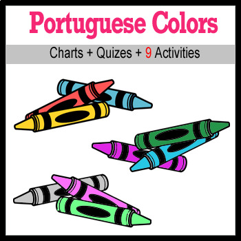 Preview of Beginner Portuguese: colors - ☆no prep☆ printables, quizes, activities and more