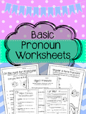 Beginner Pronoun Worksheets. Singular. Plural. Subject. Ob
