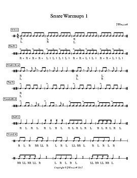 Printable Snare Drum Sheet Music