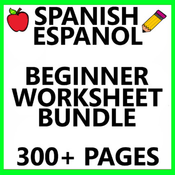 Preview of Beginner Spanish Espanol Verb Conjugations Ser Estar Vocab Words Phrases Writing