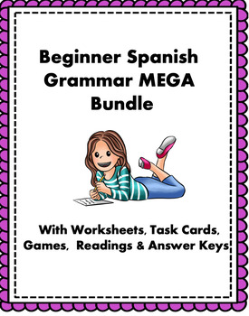 Preview of Beginner Spanish Grammar MEGA Bundle: Top 50 Resources @50% off! (Spanish 1)