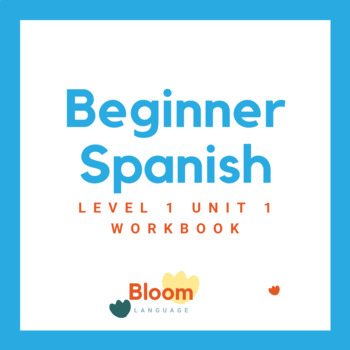 Preview of Virtual (Google Slides) Beginner Spanish Workbook | Unit 1